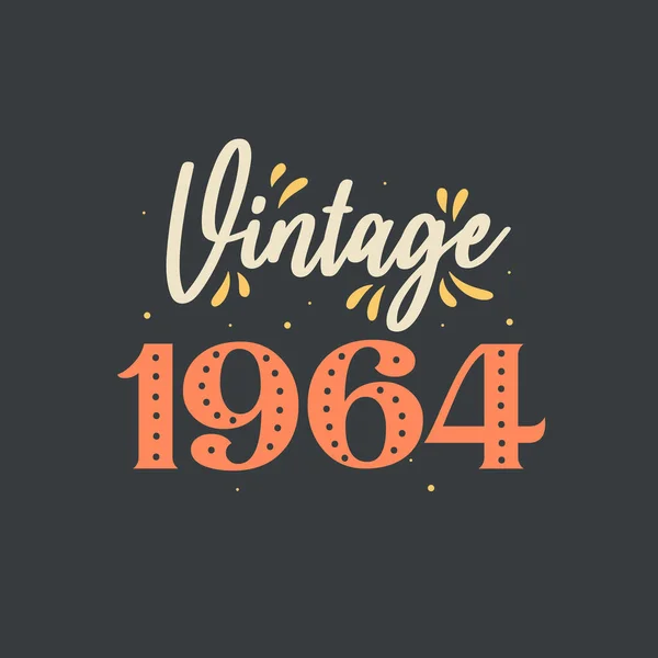 Vintage 1964 1964 Vintage Retro Verjaardag — Stockvector