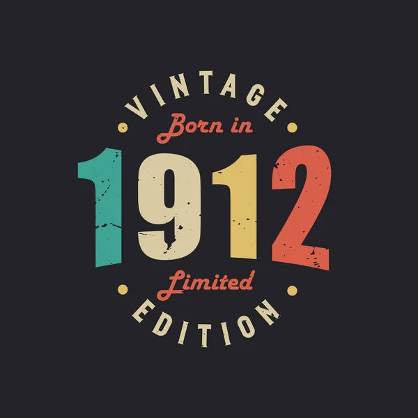 Vintage Född 1912 Limited Edition — Stock vektor