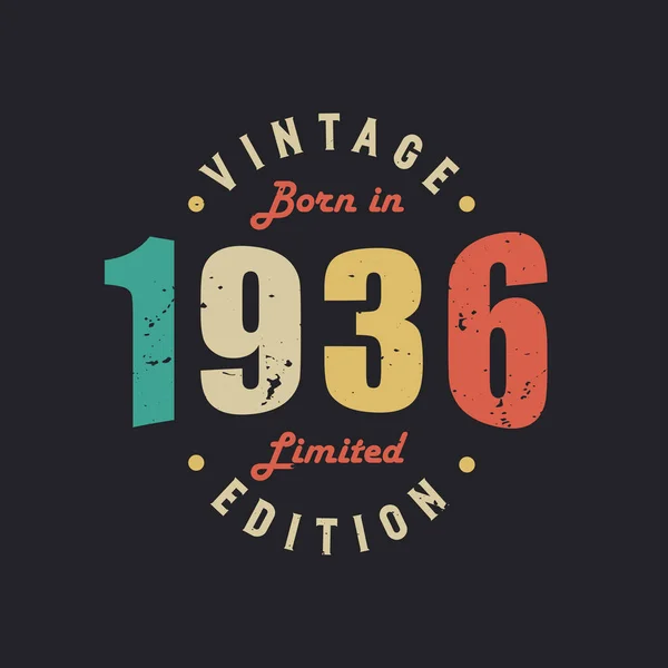 Rok Narození 1936 Limited Edition — Stockový vektor