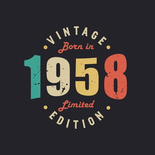 Rok Narození 1958 Limited Edition — Stockový vektor