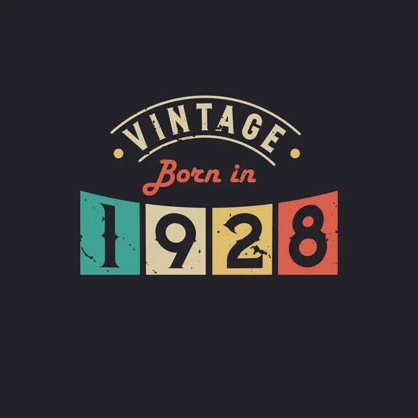 Vintage Nascido 1916 1916 Aniversário Retro Vintage —  Vetores de Stock