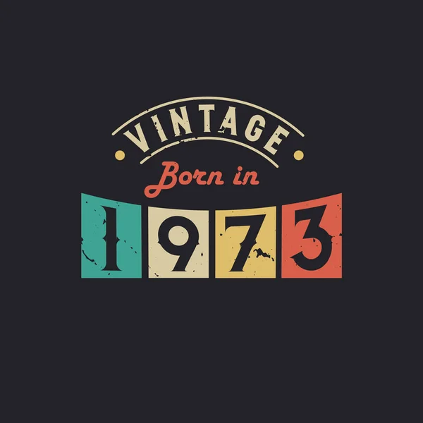 Jahrgang 1973 1973 Vintage Retro Geburtstag — Stockvektor