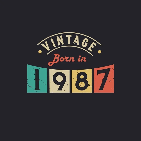 Jahrgang 1987 1987 Vintage Retro Geburtstag — Stockvektor