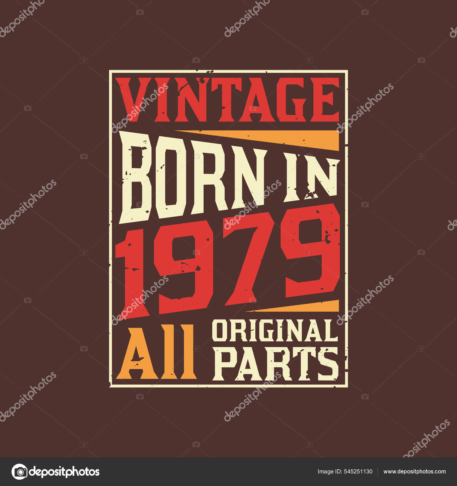 Born 1979 Vintage 1979 Birthday Celebration Stock Vector Image by