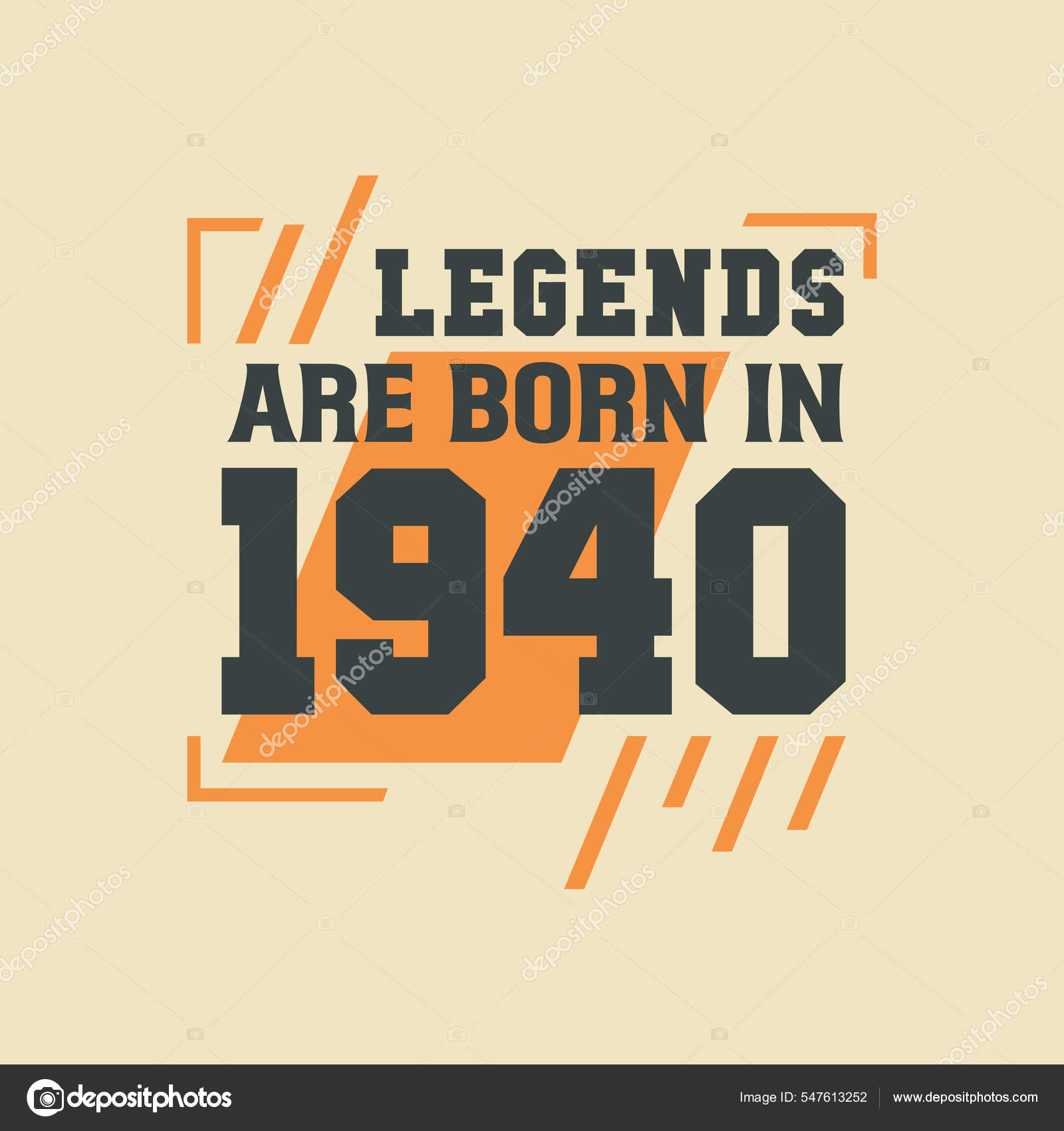 Birthday Legend 1940 Legends Born 1940 Stock Vector Image by ©creator