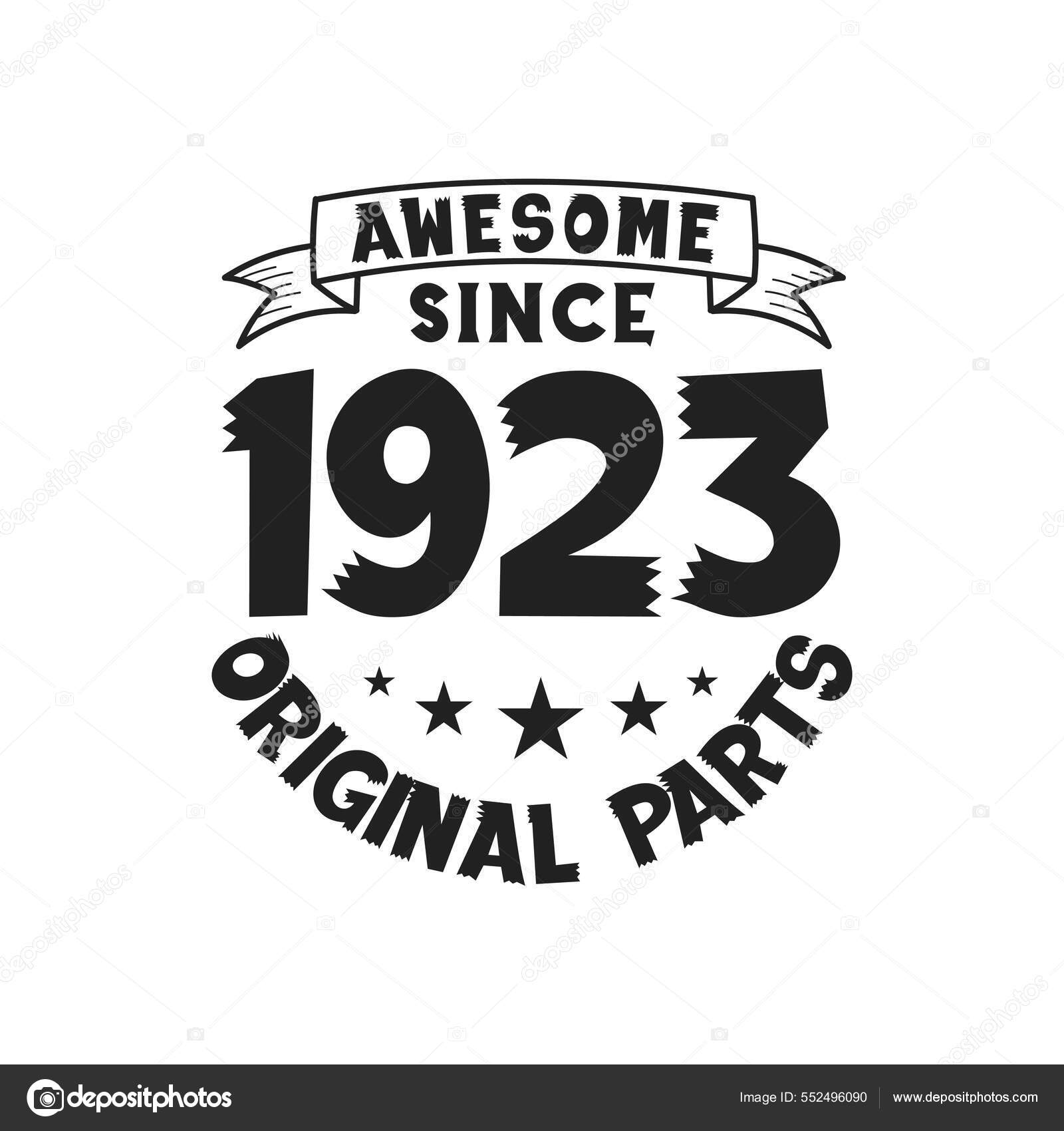 Born 1923 Vintage Retro Birthday Awesome 1923 Original Parts Stock