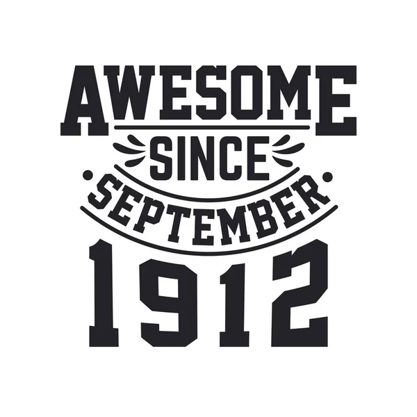 Eylül 1912 Retro Vintage Birthday Eylül 1912 Retro Vintage Birthday — Stok Vektör