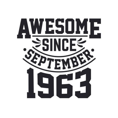 1963 Eylül 'ünde doğdu Retro Vintage Birthday, Awesome 1963 Eylül' ünden beri