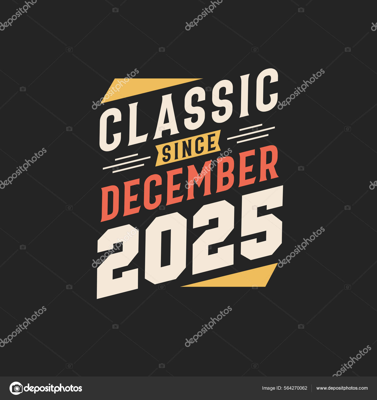 Classic December 2025 Born December 2025 Retro Vintage Birthday Stock