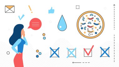 Modern bilim tıbbi araştırma teknolojisi, biyoteknoloji, petri kabı ve bilim kadını