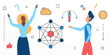 Şirketteki iş toplantısının yapısı, çalışanlar analiz ediyor..