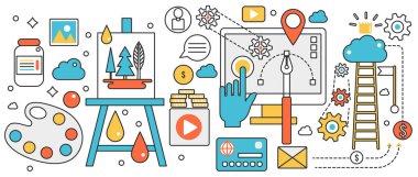 Kişisel portföy oluşturma süreci, yaratıcı tasarımcı için istihdam, sanatçı malzemeleri