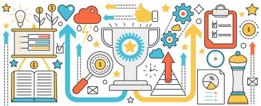 İş başarısı teknolojisi, kupa kupası ve hedef başarı planı için kalite ödülü