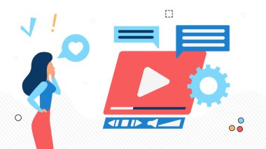 Çevrimiçi internet video klibi sosyal medya içeriği