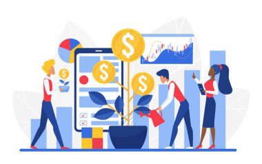 Büyüyen yatırım karı ve ekip çalışması yardımı