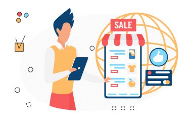 Çevrimiçi küresel mobil mağazası perakende satış platformu