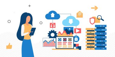 Bilgi depolayan dijital bulut teknolojisi sunucusu