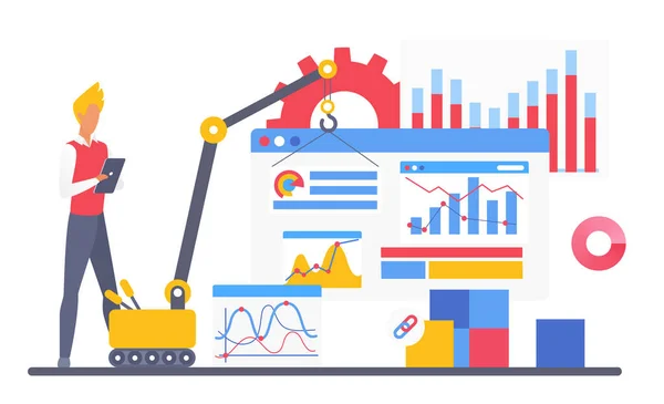 Proceso de creación y desarrollo de un programa de aplicación — Vector de stock