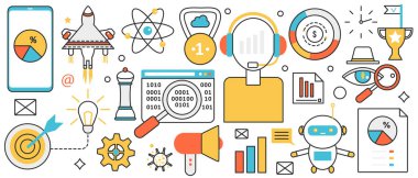 Sanayide otomasyon süreci, robotlar, roket fırlatma ve yaratıcı başlangıç projesi