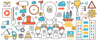 Şehir mimari servisi, endüstri teknolojisi, soyut makine ve ekipman