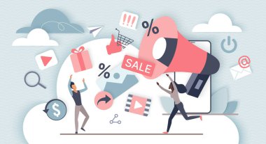 Çevrimiçi pazarlama stratejisi, megafon üretimi hediyeler, eleştiriler, indirimler.