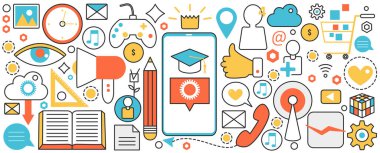 Smartphone uygulama kullanıcı teknolojisi, çevrimiçi mağaza için cep telefonu uygulamaları, eğitim