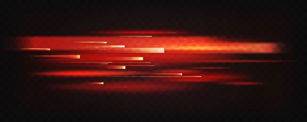 Fire Red Plazma Motion Neon Lines Sparkle Light Effect Vector — Stockvector