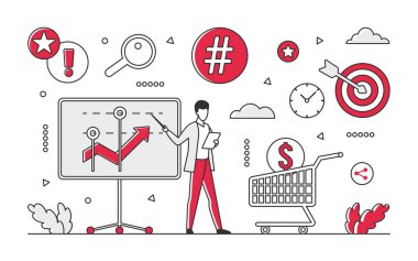 Online shopping platform. Purchasing marketplace and electronic commerce vector monocolor illustration