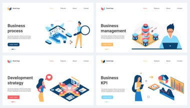 İş, mali analiz ve KPI kontrol vektör çizimi. Çizgi filmdeki küçük analistler girişimin finans verilerini ölçüyorlar. Pazarlama, pankart, web sitesi tasarımı veya iniş web sayfası için bütçe kavramı