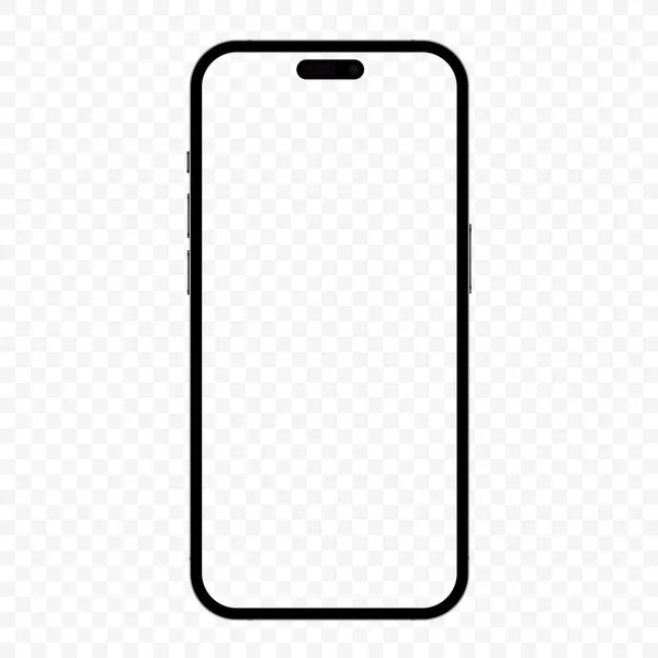 Nouvelle Version Réaliste Smartphone Haute Qualité Avec Illustration Vectorielle Transpérante — Image vectorielle