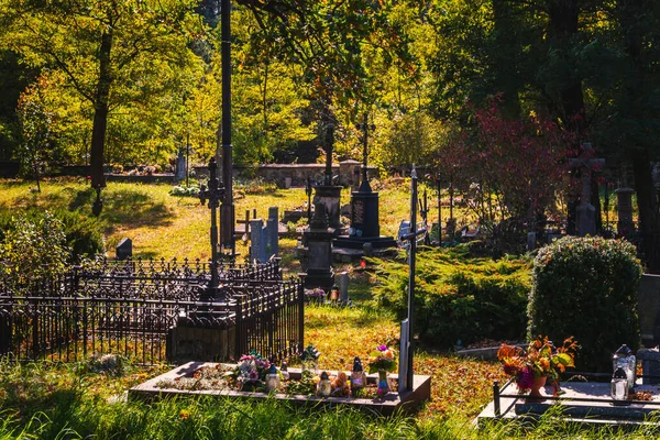 Antiguo Cementerio Católico Ubicado Polonia — Foto de Stock