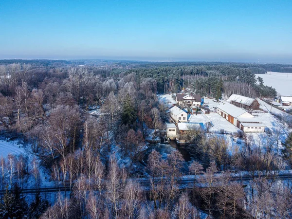 Winter Weather Central Poland Sad Nostalgic Landscape — Stock Photo, Image