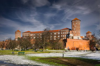 Polonya 'nın Krakow kentindeki Wawel Kalesi. 