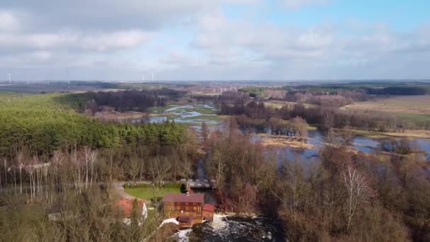 Inondations Inondations Durant Les Dégels Printaniers Partir Une Petite Rivière — Video
