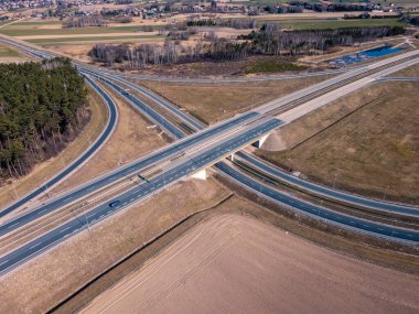 Hızlı trafik kavşağı, İHA 'dan fotoğraf..