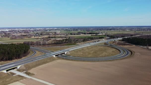 Volo Sull Autostrada Crocevia — Video Stock