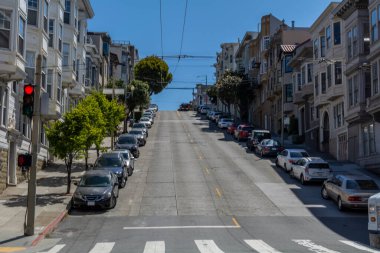 San Francisco, California - sokaklar ve evler.