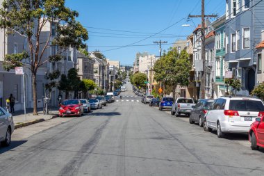 San Francisco, California - sokaklar ve evler.