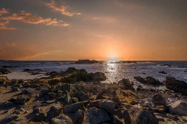 Monterey Widok Wybrzeże Zachodzie Słońca — Zdjęcie stockowe