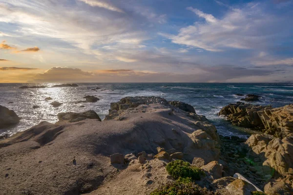 Monterey Uitzicht Kust Bij Zonsondergang — Stockfoto