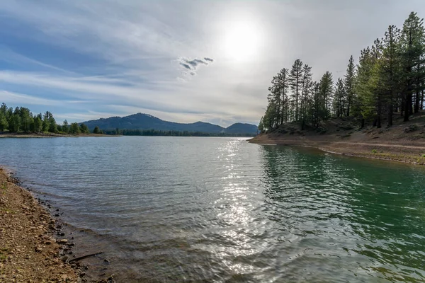Jezioro Davis Znajduje Się Mil Północ Portola Kalifornia — Zdjęcie stockowe