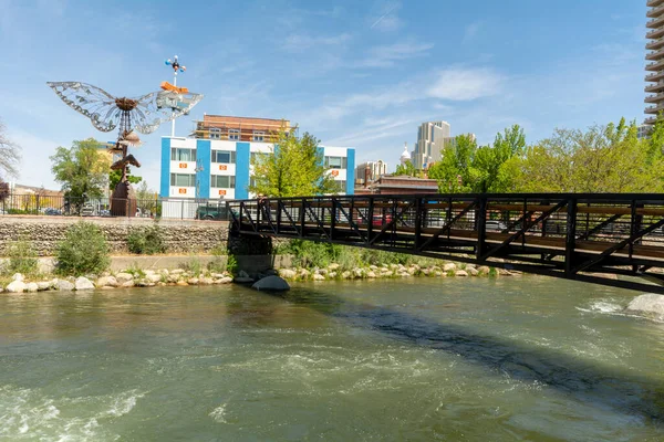 Reno Una Ciudad Ubicada Condado Washoe Estado Estadounidense Nevada — Foto de Stock