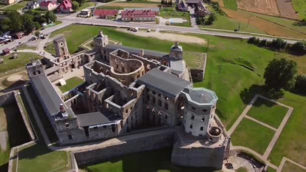 Krzyztopor Castle Ruins Palace Residence Built 16271644 Surrounded Bastion Fortifications — Stockvideo