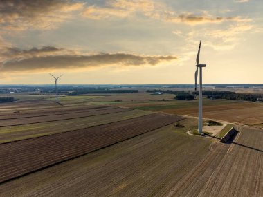 Wind farms in central Poland.