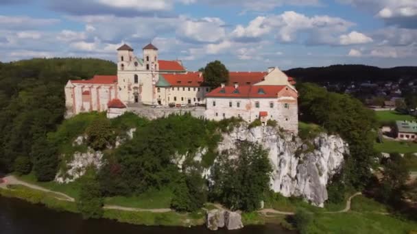 Historic Buildings Benedictine Abbey Tyniec Krakow Poland — 비디오