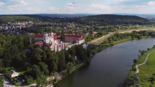 Historic Buildings Benedictine Abbey Tyniec Krakow Poland — 비디오