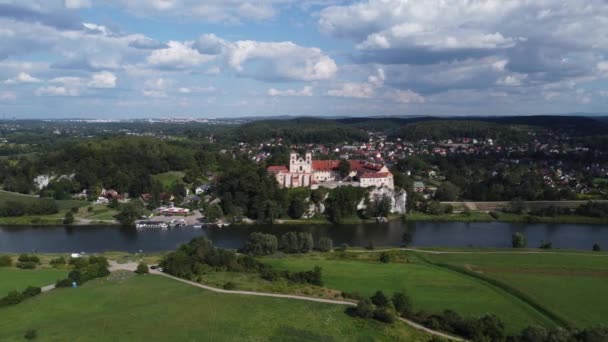 Historic Buildings Benedictine Abbey Tyniec Krakow Poland — Vídeo de Stock