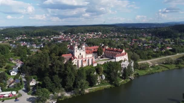 Historic Buildings Benedictine Abbey Tyniec Krakow Poland — Stok video
