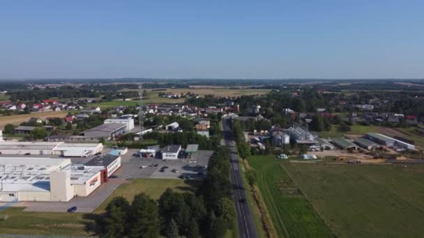 Χωριό Kamyk Γυρίστηκε Από Ψηλά Πολωνία — Αρχείο Βίντεο