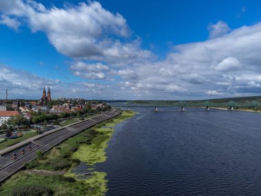 View of the old town in the city of Wloclawek, Poland.